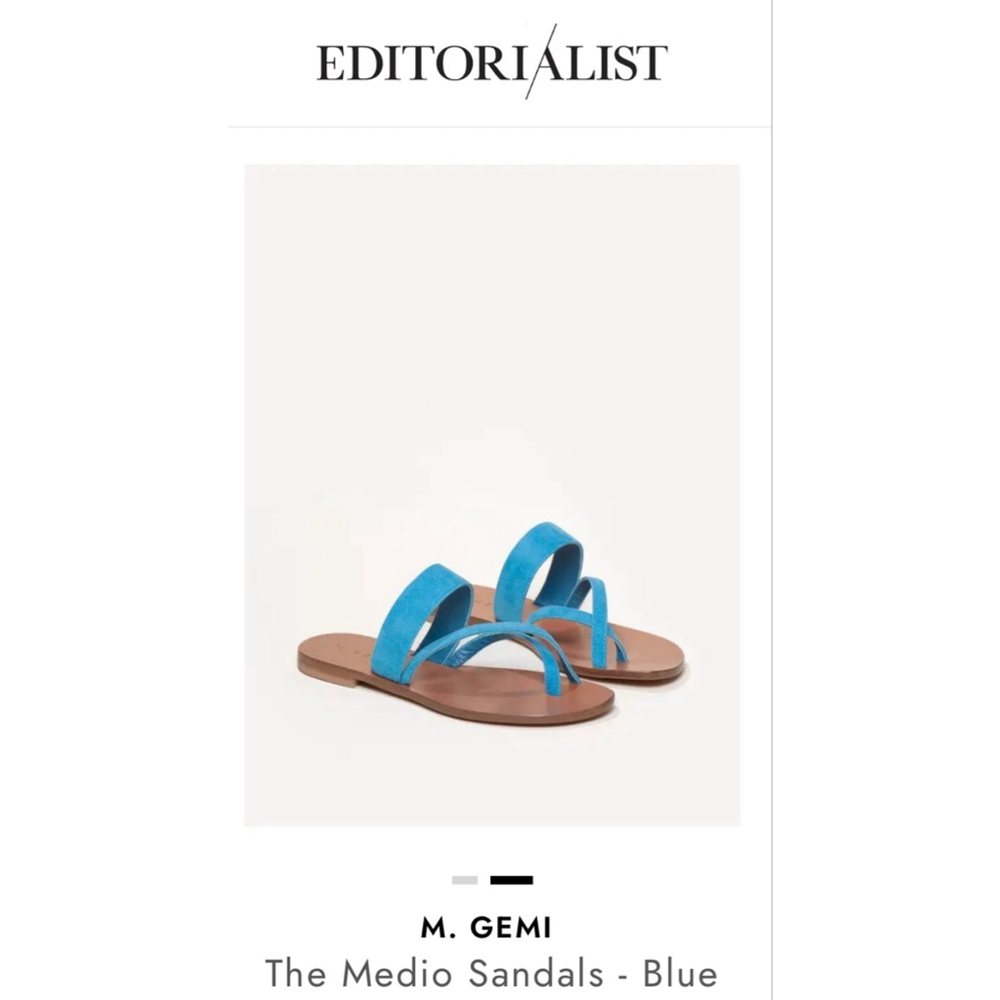 New Women's M. GEMI The Medio Sandals Constance Blue 40/9